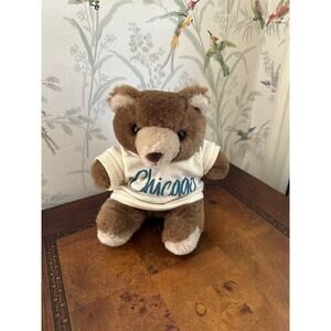 Vtg Brown Bear Plush Piggy Bank Chicago Illinois Made In Korea 7”